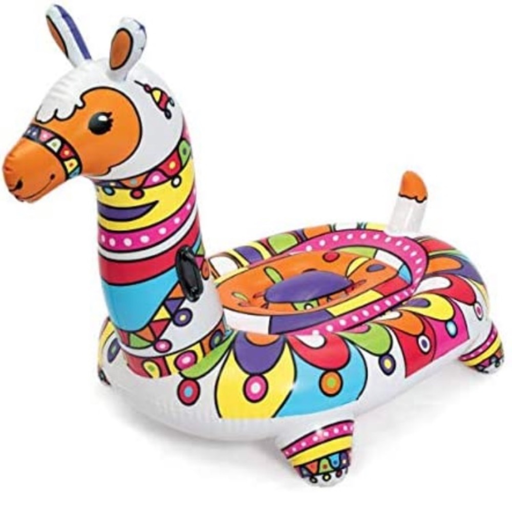 H2OGO! 6ft. POP Llama Ride-on Pool Float - Picture 2 of 10